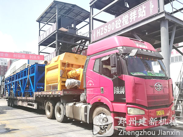 建新機(jī)械180商品混凝土攪拌站交付河北(圖1) 建新機(jī)械180商品混凝土攪拌站交付河北